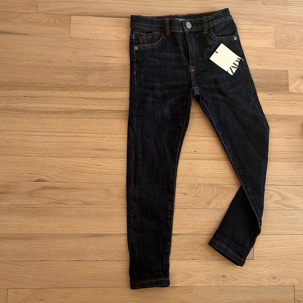 Zara jeans skinny fit size 6 new with tags, dark denim